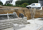 Réalisation des fondations à Saint-Aubin-de-Locquenay